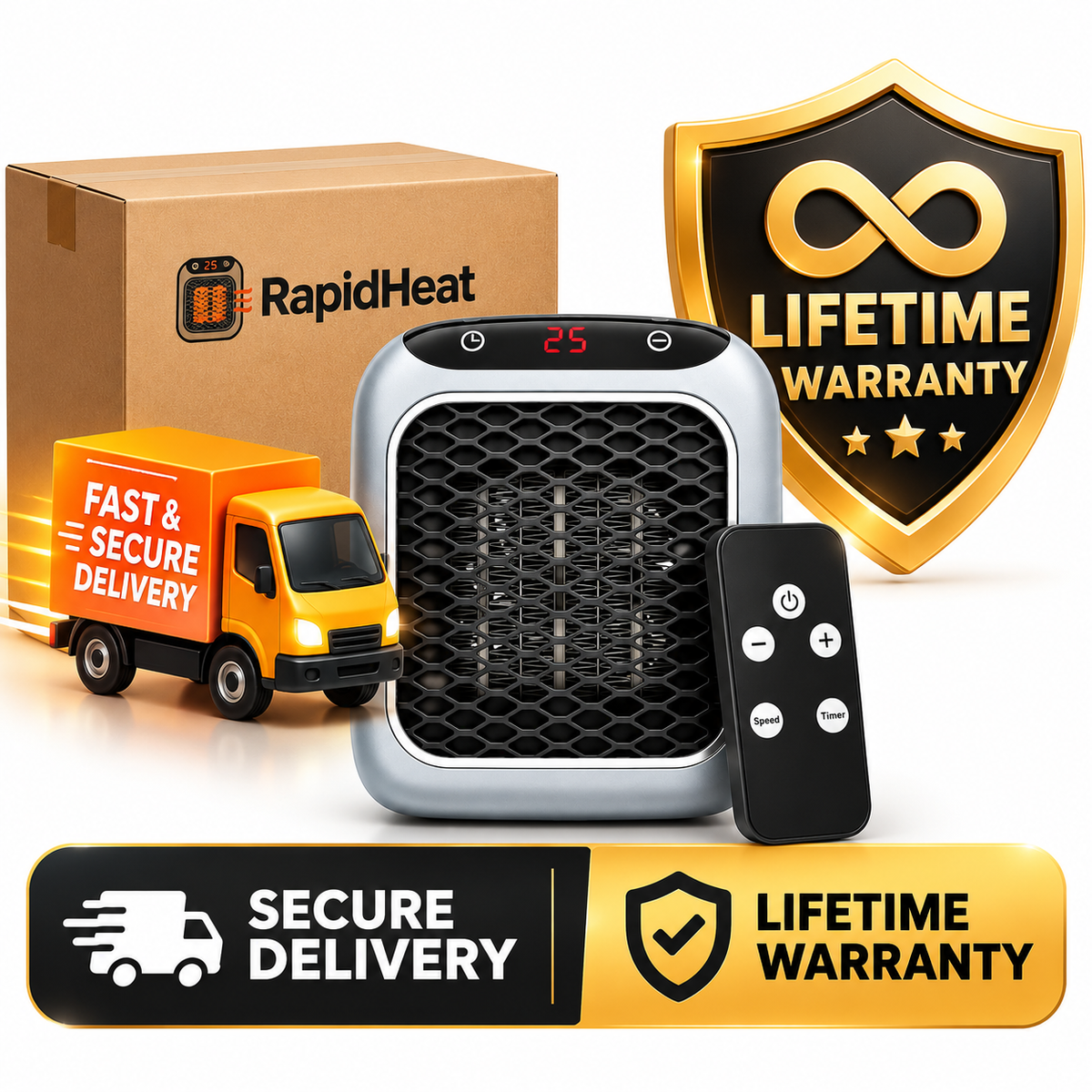 Secure Delivery + Lifetime Warranty