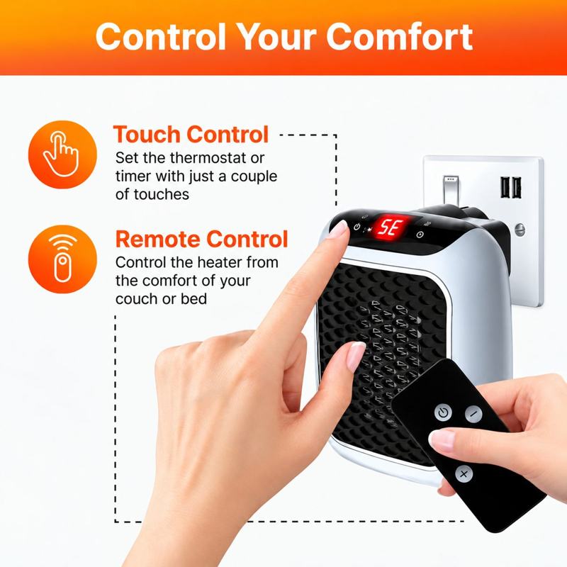 RapidHeat remote and controls